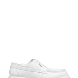 Mocassini in pelle in bianco MM6 x Dr. Martens - donna 