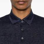 Polo con bottoni in blu Zegna - uomo 