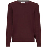 Maglione con collo rotondo in bordeaux 