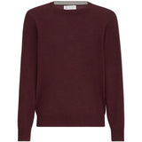 Maglione con collo rotondo in bordeaux 