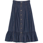 Gonna lunga in denim con volant Aster in blu Zimmermann - donna 