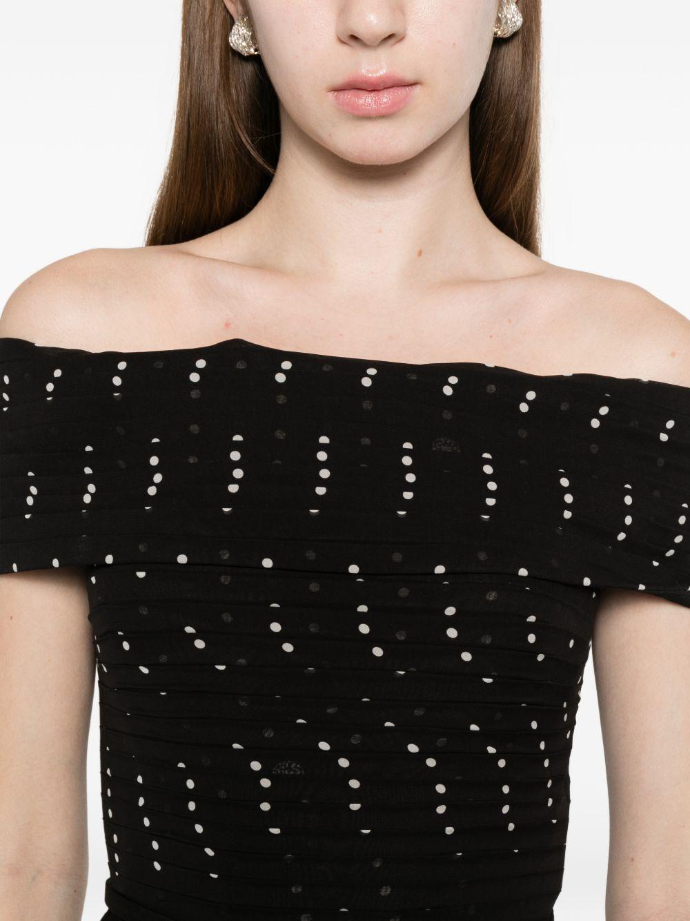 Abito lundo a pois in nero Elie Saab - donna 