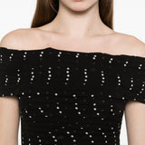 Abito lundo a pois in nero Elie Saab - donna 