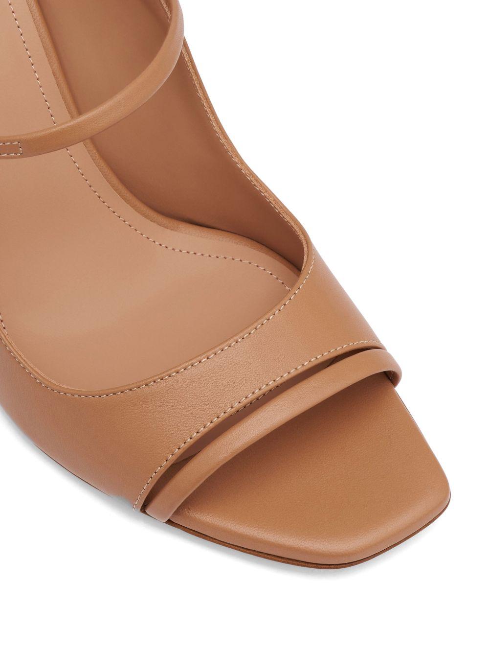 Mules Rania 70 in pelle rosa cipria 