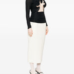 Top Hollow Venus in mesh con cut-out in nero Christopher esber - donna 