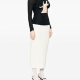 Top Hollow Venus in mesh con cut-out in nero Christopher esber - donna 