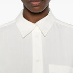 Polo con taschino sul petto in bianco Toteme - donna 