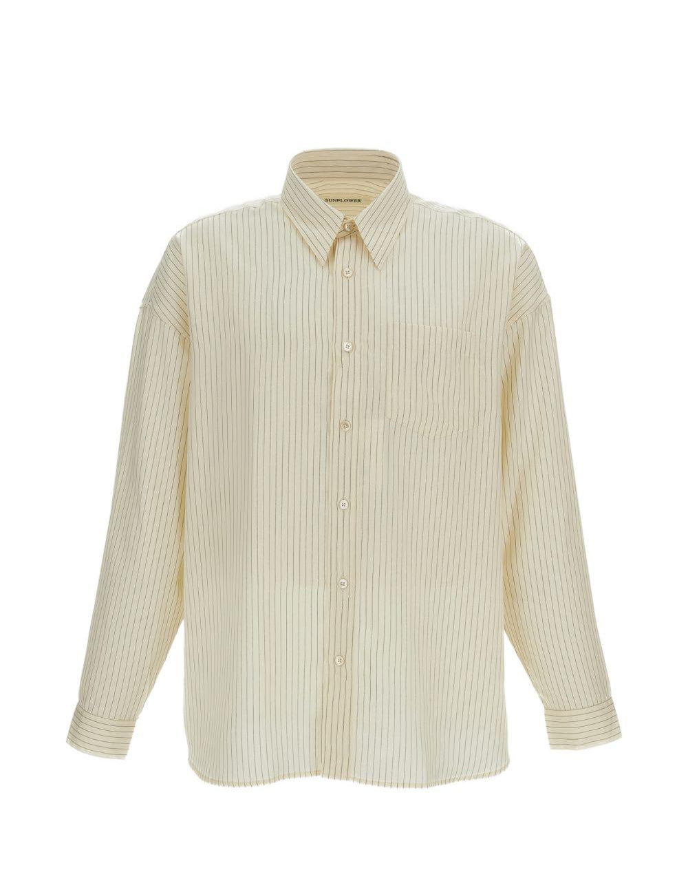 Camicia oversize a righe in giallo 