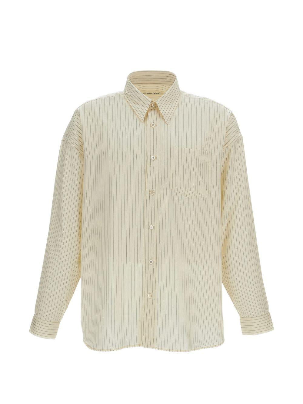 Camicia oversize a righe in giallo 