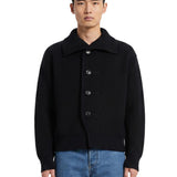 Cardigan in lana con bottoni nero 