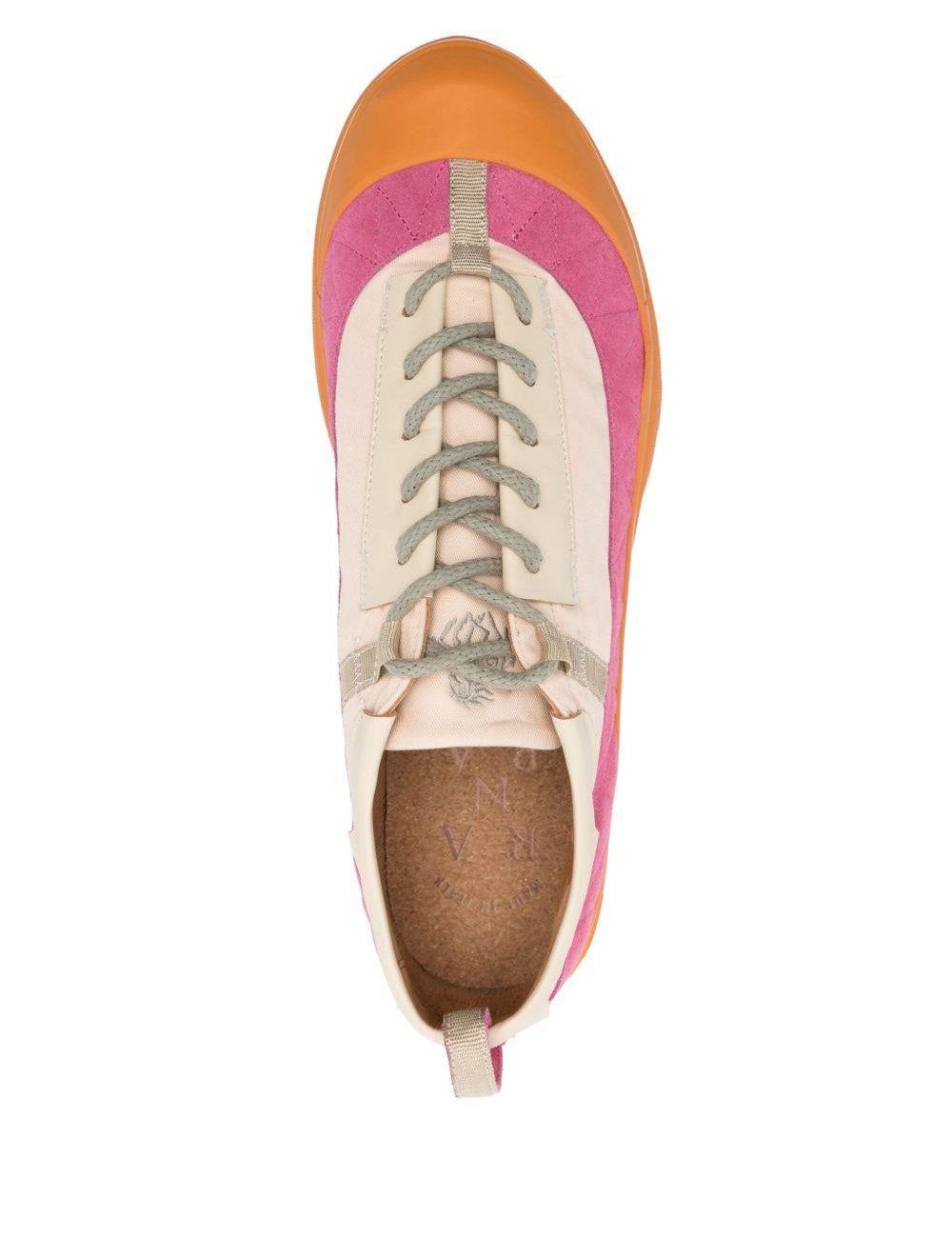 Sneakers con design a inserti in arancione Ranra - uomo 