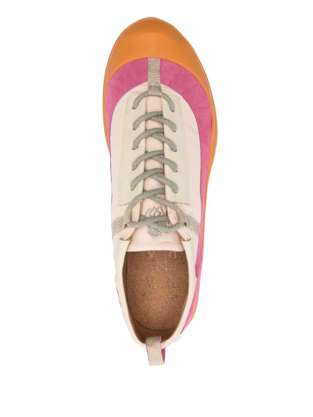 Sneakers con design a inserti in arancione Ranra - uomo 