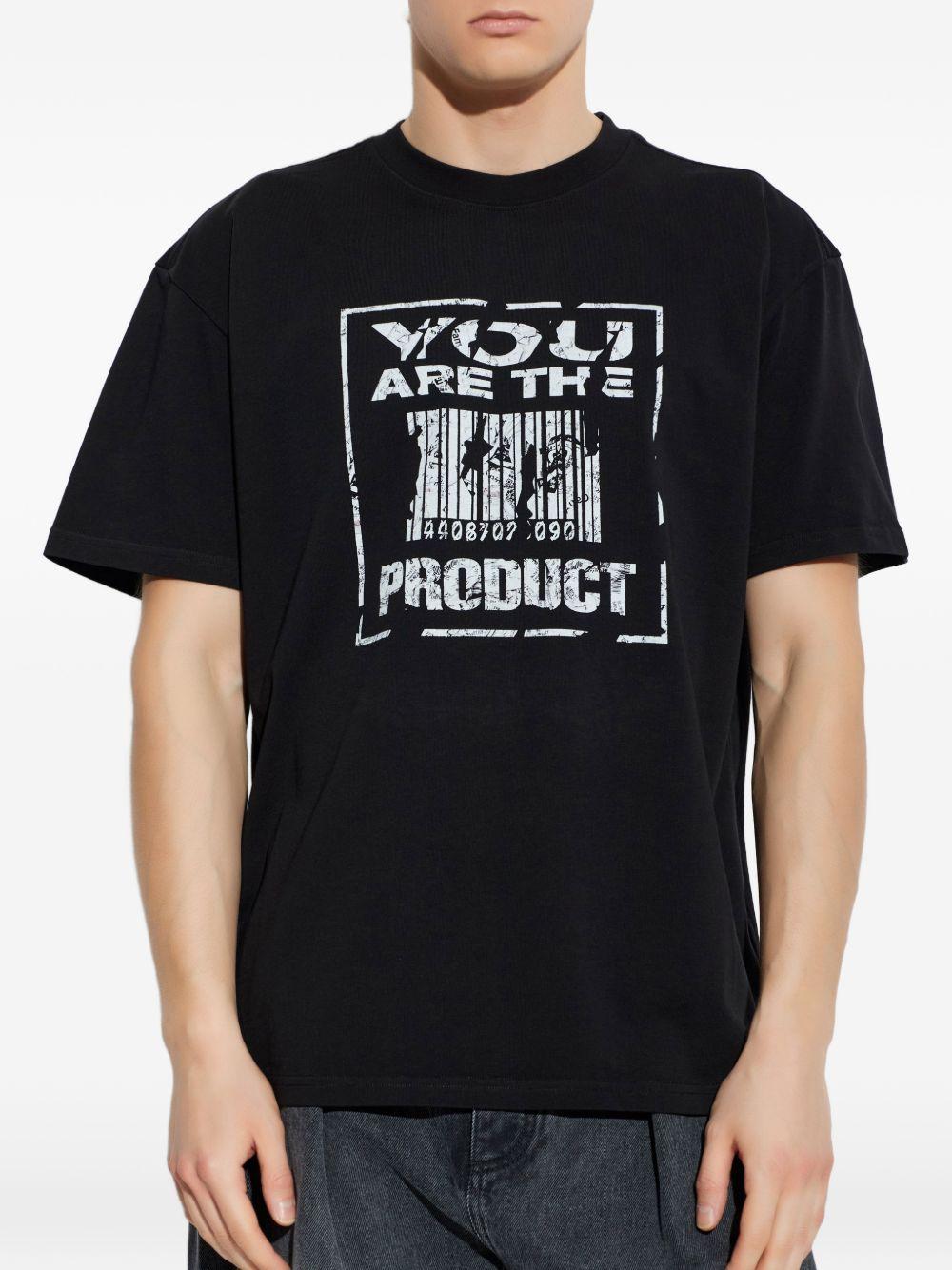 T-shirt con stampa grafica in nero 44 label group - uomo 