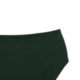 Costume monospalla color block in bianco e verde 