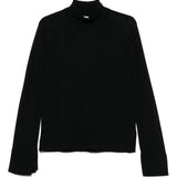 Maglione a collo alto con spacchi in nero Toteme - donna 