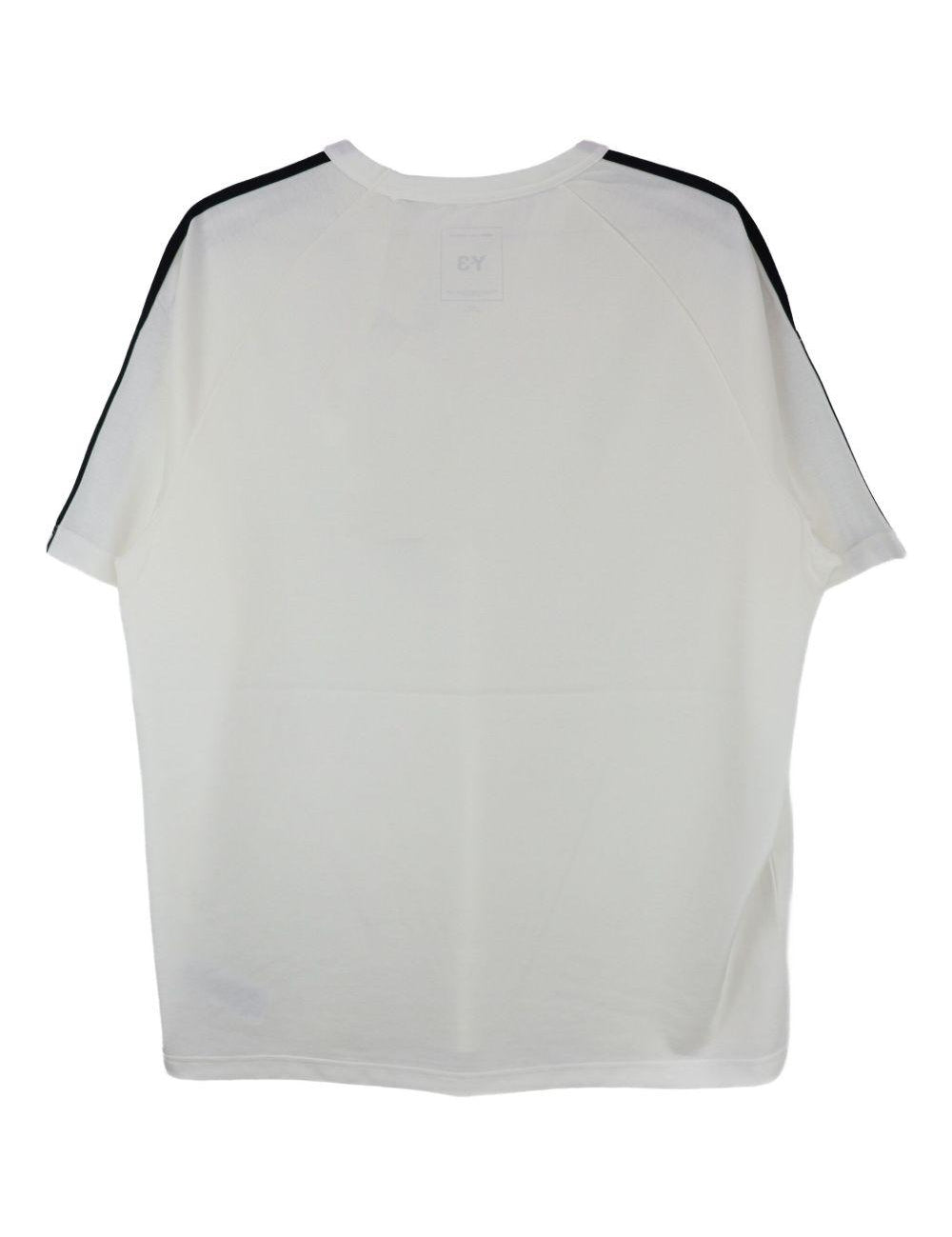 T-shirt a maniche corte con dettaglio del logo in bianco Y-3 - uomo 