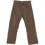 Jeans a gamba dritta con design a pannelli in marrone Khoki - uomo 