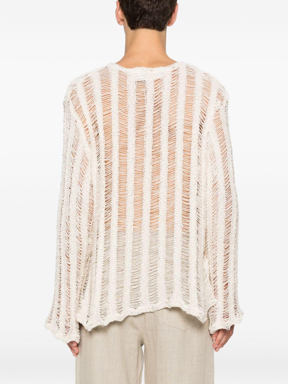 Maglione a maniche lunghe AETAS in maglia aperta in bianco Sefr - uomo 