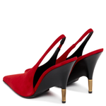 Decollete Bella In Suede in rosso Khaite - donna 