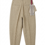 Pantaloni a vita alta pirde in beige Uma Wang - donna 