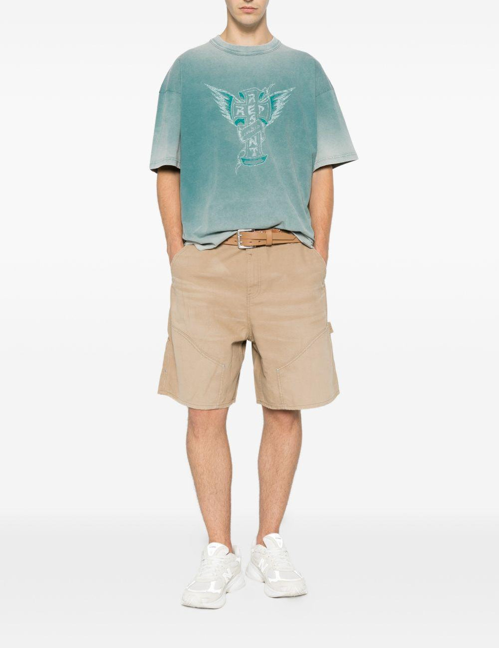 Short con design a pannelli in beige Represent - uomo 