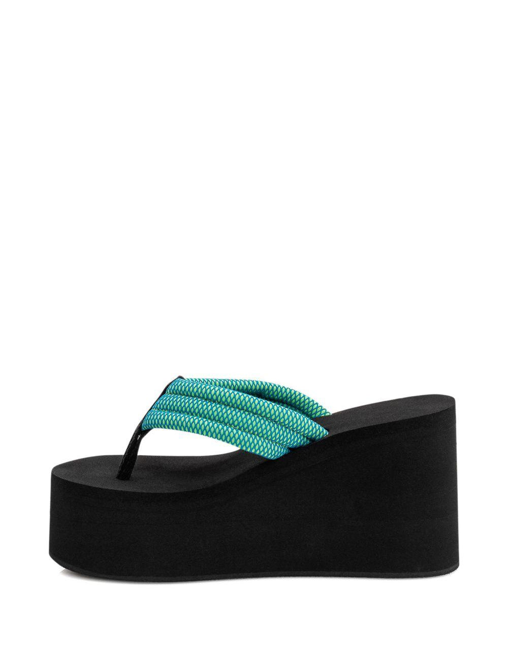 Sandali con applicazione in nero e verde Coperni - donna 
