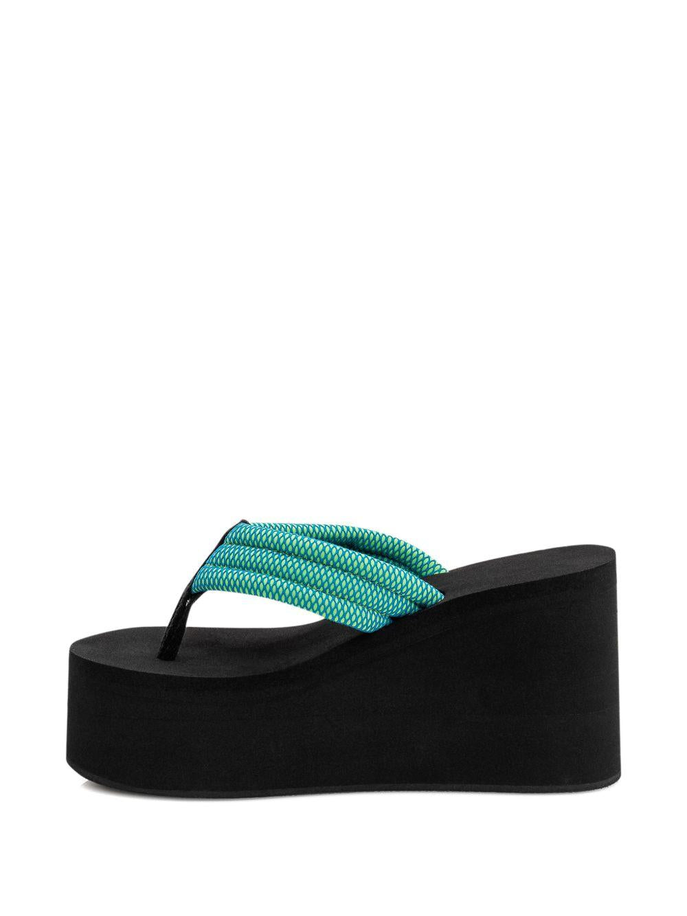 Sandali con applicazione in nero e verde Coperni - donna 