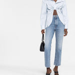 Jeans dritti Abigail in azzurro KHAITE - donna 