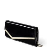 Clutch emmie con finitura lucida in nero Jimmy Choo - donna 