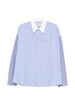 Camicia bicolore a maniche lunghe blu Marni - uomo