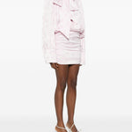 Abito corto a fiori jacquard in rosa Rotate - donna 
