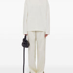 T-shirt con logo a maniche lunghe in bianco Jil sander - unisex 