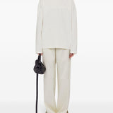T-shirt con logo a maniche lunghe in bianco Jil sander - unisex 