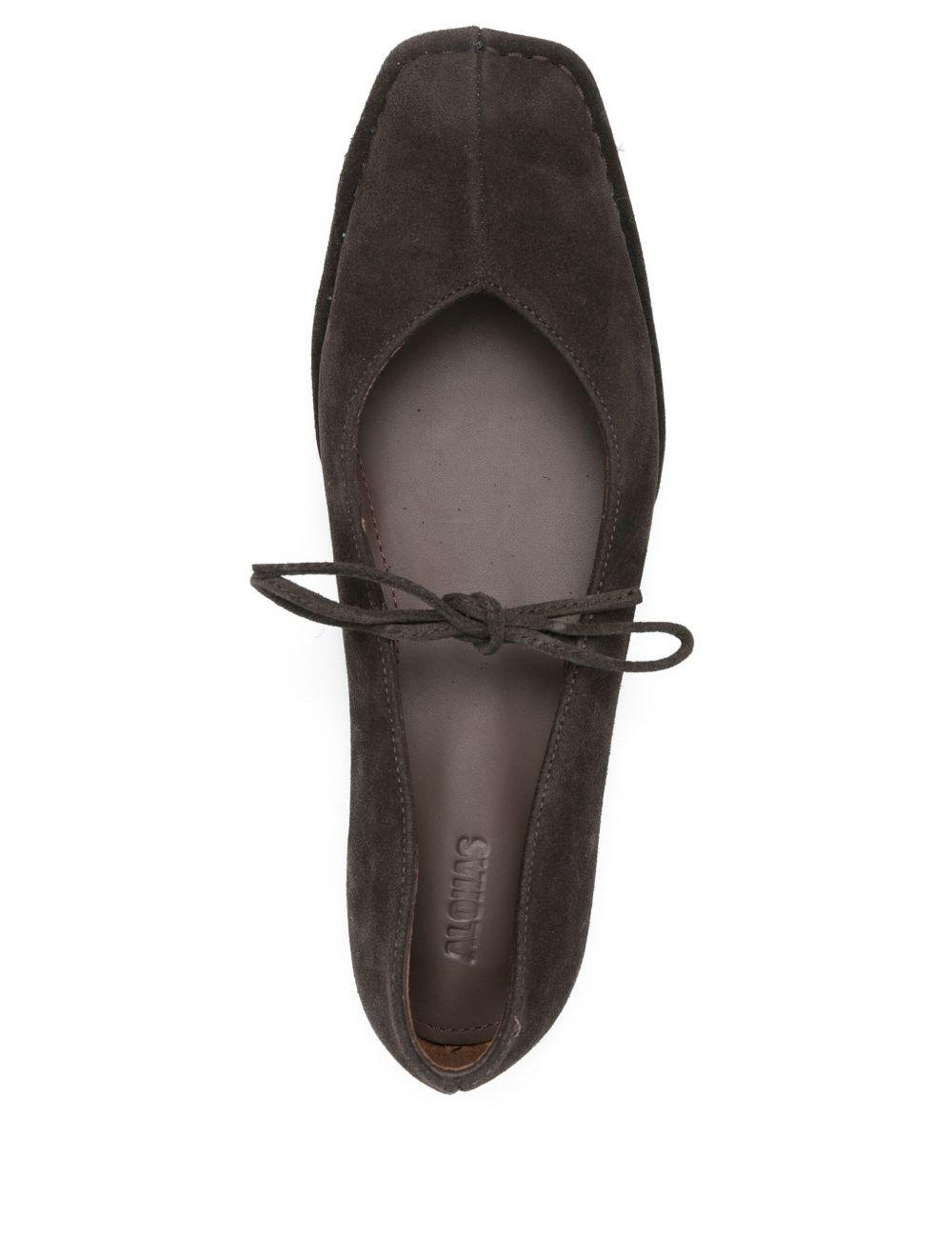 Ballerine Rosalind pelle in marrone 