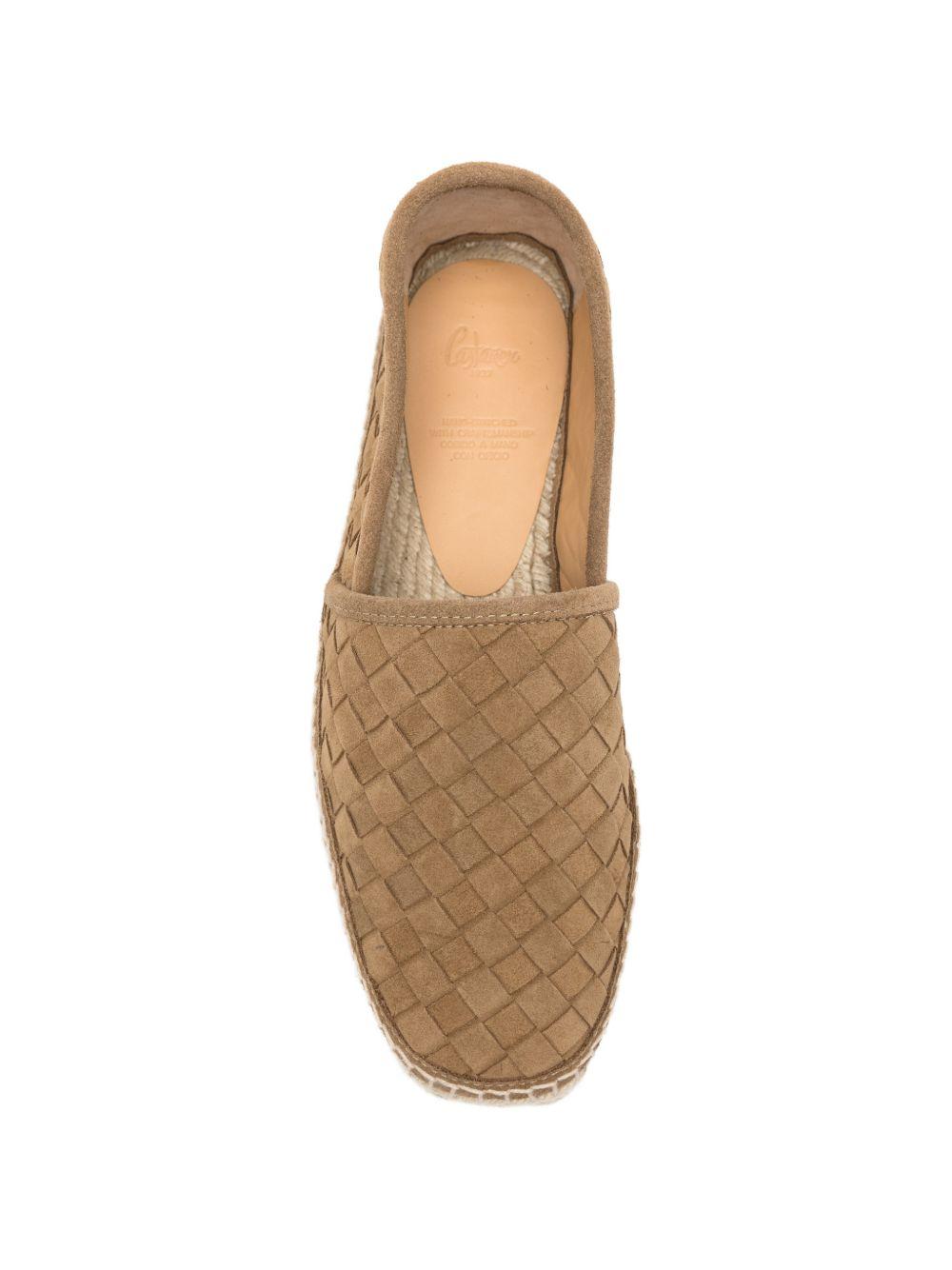 Espadrillas con motivo intrecciato in marrone Castañer - uomo 