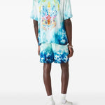 Pantaloncini con coulisse tie-dye in blu Casablanca - uomo 