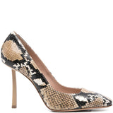 Decollete con tacco a punta quadrata in stampa animalier Le silla - donna 