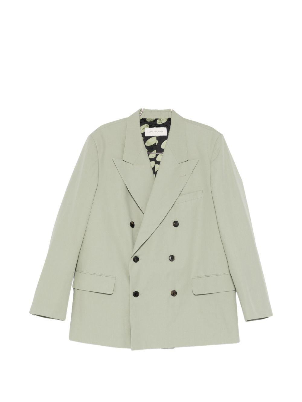 Blazer doppiopetto bosier in verde Dries van noten - uomo 