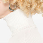 Top a collo alto in bianco Re/Done - donna 
