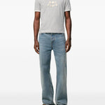 T-shirt con logo in grigio Ami paris - uomo 