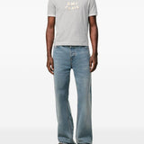 T-shirt con logo in grigio Ami paris - uomo 