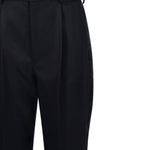 Pantaloni dritti con pieghe in nero Victoria beckham - donna 