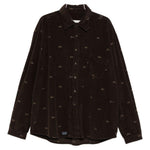 Camicia a coste con ricami  in marrone ERL - uomo 
