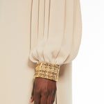 Blusa con ricami quadro in beige Maxmara -donna 