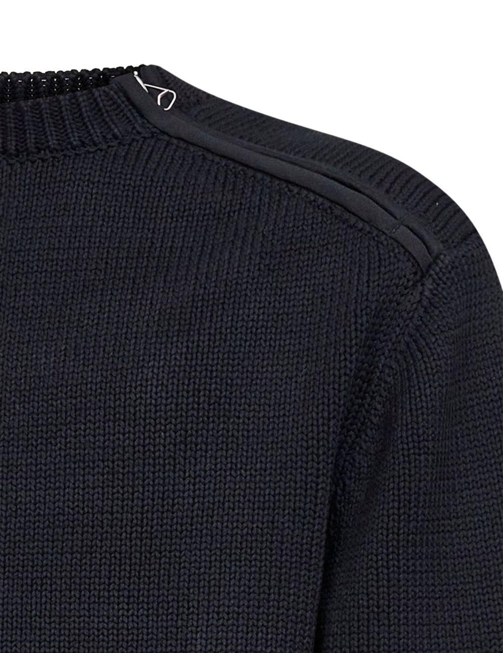 Maglione in maglia con zip sulla spalla in nero OAMC PEACEMAKER - uomo 