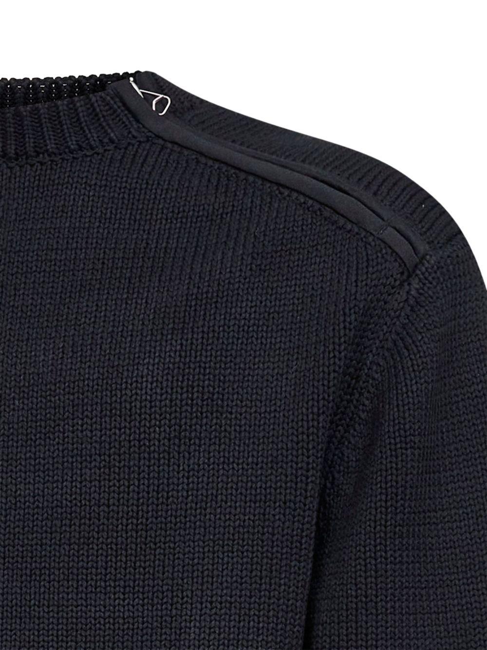 Maglione in maglia con zip sulla spalla in nero OAMC PEACEMAKER - uomo 