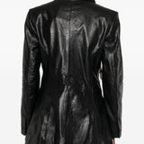 Blazer squadrato in pelle in nero Alexander wang - donna 