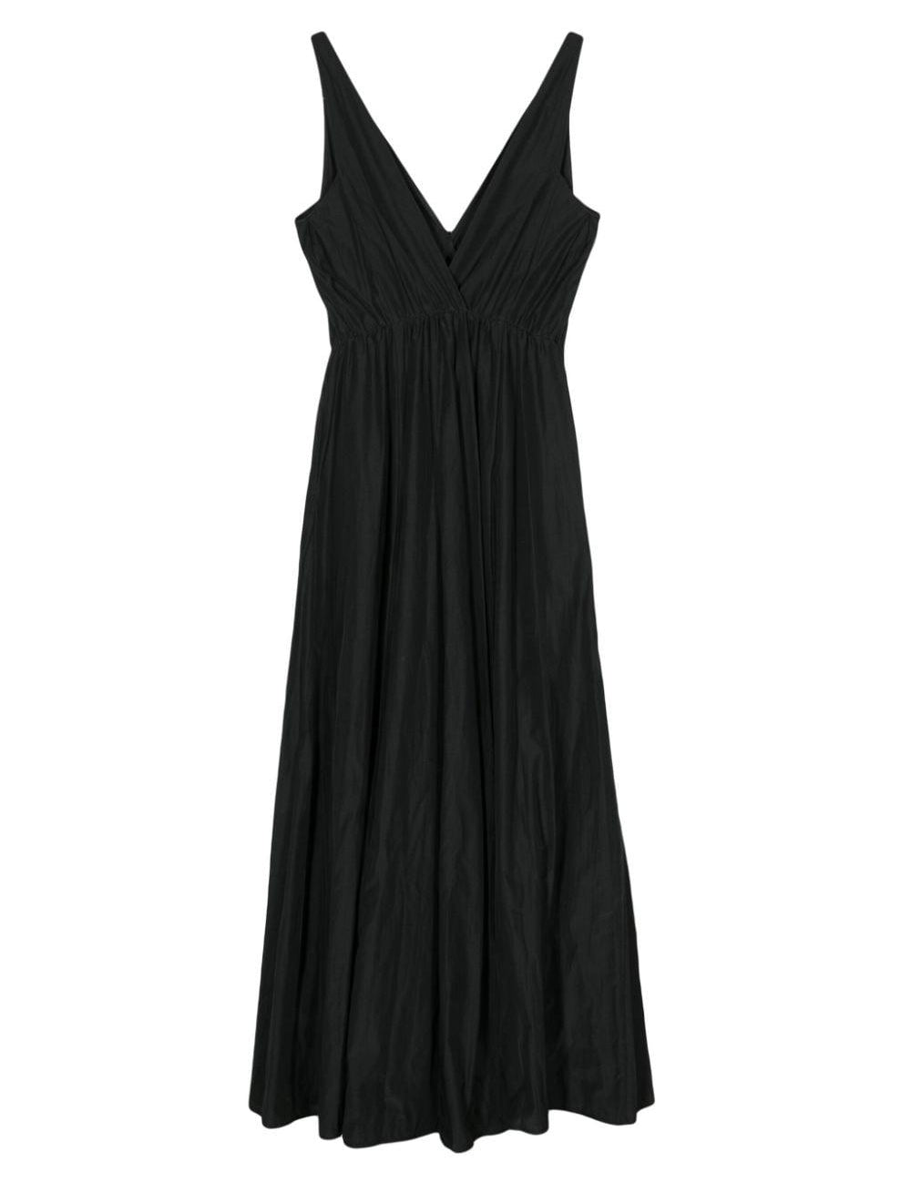 Abito con scollo a v in nero - donna 