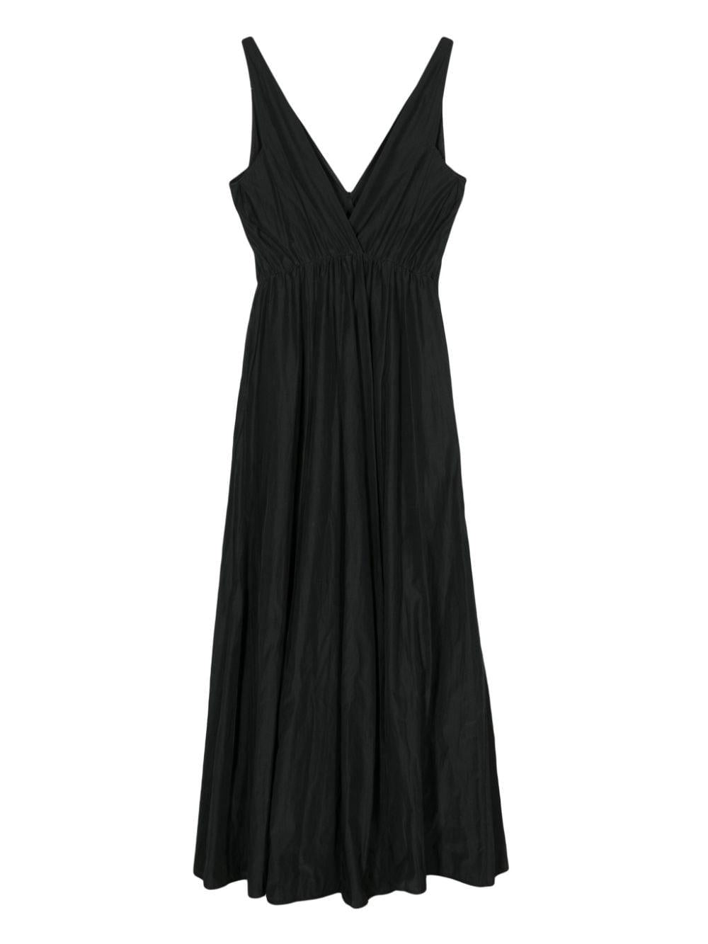 Abito con scollo a v in nero - donna 