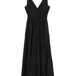 Abito con scollo a v in nero - donna 